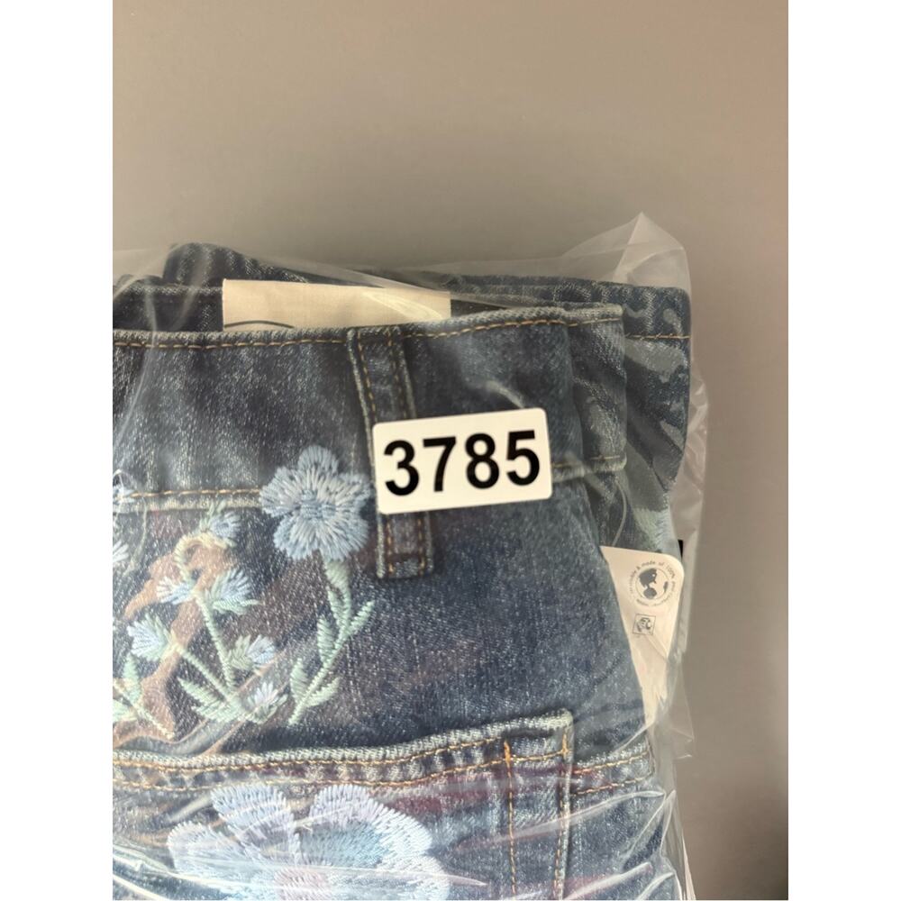 We The Free Willow Floral Embroidered Jeans Blue - Picture 7 of 7